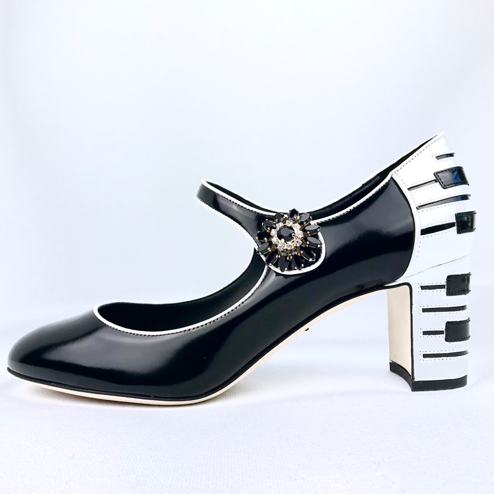 ❤️Host Pick❤️ Dolce Gabbana Black White Piano Shoe - Picture 1 of 8